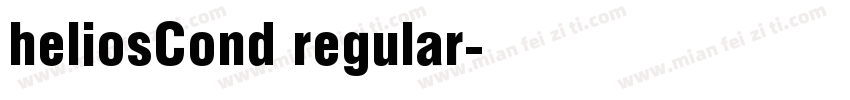 heliosCond regular字体转换